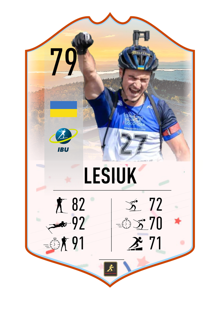 Taras Lesiuk - Summer Star - Winner of the men mass start at IBU Summer World Championships 2023 - Biathlon Cards